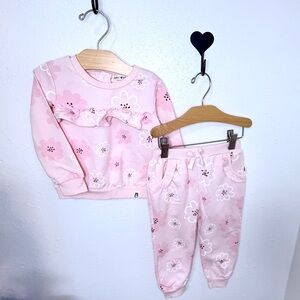 Rabbit + Bear Organic Baby Girl 2-Piece Outfit | Size 24 Months | NWOT